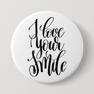 Badge Rond 7,6 Cm J'adore votre sourire