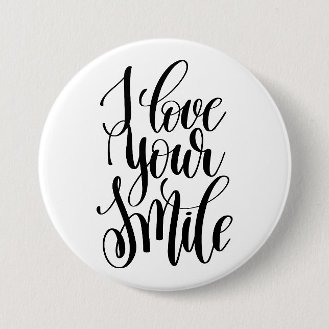 Badge Rond 7,6 Cm J'adore votre sourire (Devant)