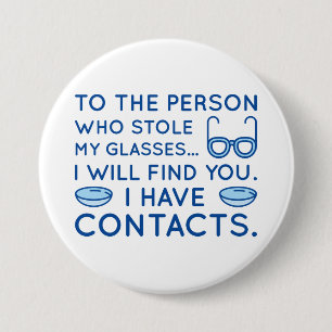 Badge Rond 7,6 Cm J'ai des contacts