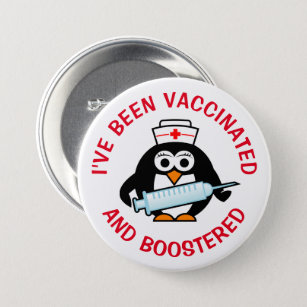 Badge Rond 7,6 Cm J'ai été vacciné et vacciné