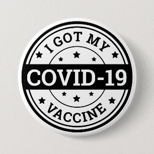 Badge Rond 7,6 Cm J'ai reçu mon vaccin contre la Covid-19