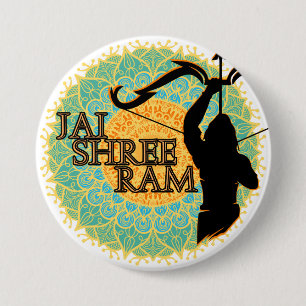 Badge Rond 7,6 Cm Jai Shree Ram