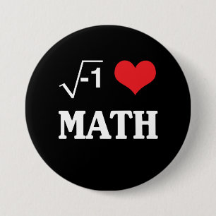 Badge Rond 7,6 Cm J'aime des maths