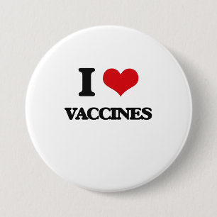 Badge Rond 7,6 Cm J'aime des vaccins