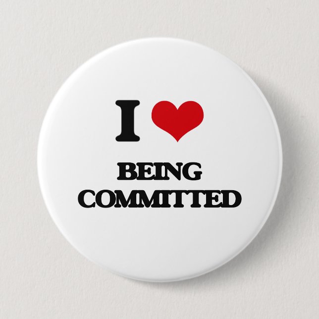 Badge Rond 7,6 Cm J'aime être commis (Devant)