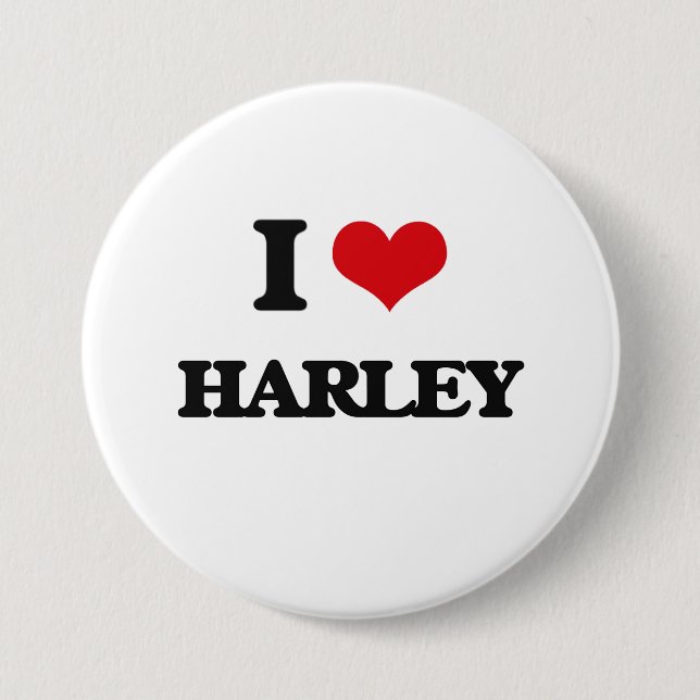 Badge Rond 7,6 Cm J'aime Harley (Devant)