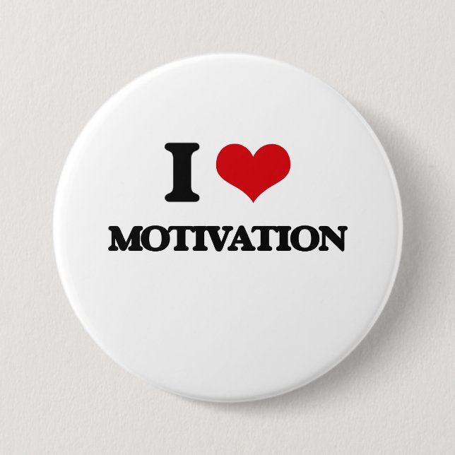 Badge Rond 7,6 Cm J'aime la motivation (Devant)