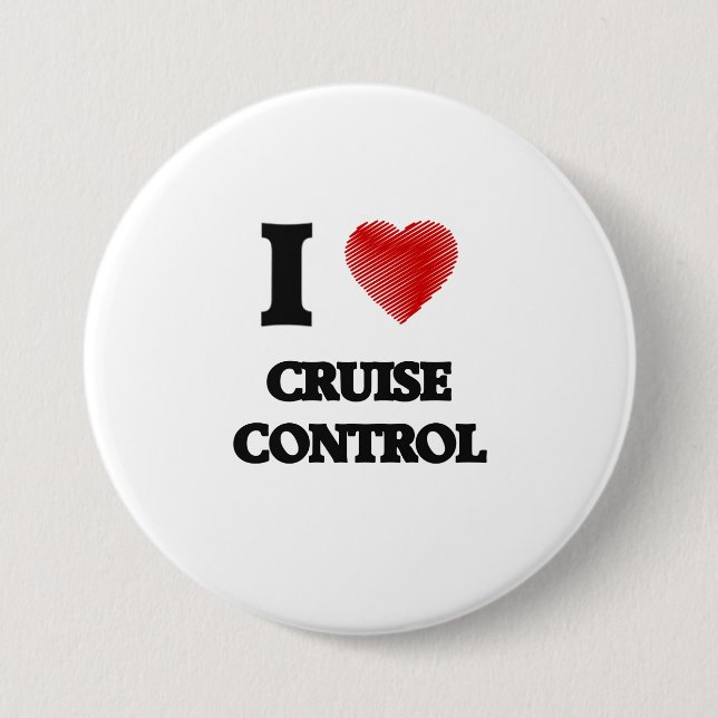 Badge Rond 7,6 Cm J'aime le contrôle de croisière (Devant)