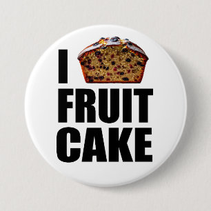 Badge Rond 7,6 Cm J'aime le gâteau aux fruits