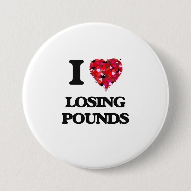 Badge Rond 7,6 Cm J'aime livres perdantes (Devant)