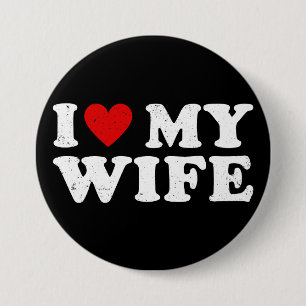 Badge Rond 7,6 Cm J'Aime Ma Femme