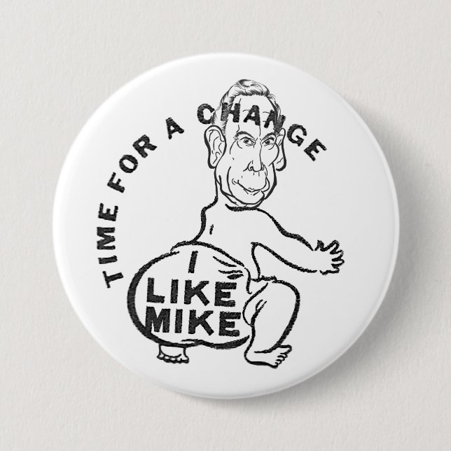 Badge Rond 7,6 Cm J'Aime Mike (Devant)