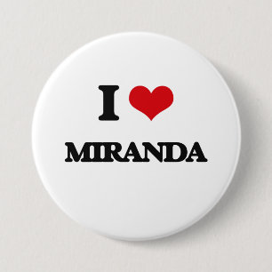 Badge Rond 7,6 Cm J'aime Miranda