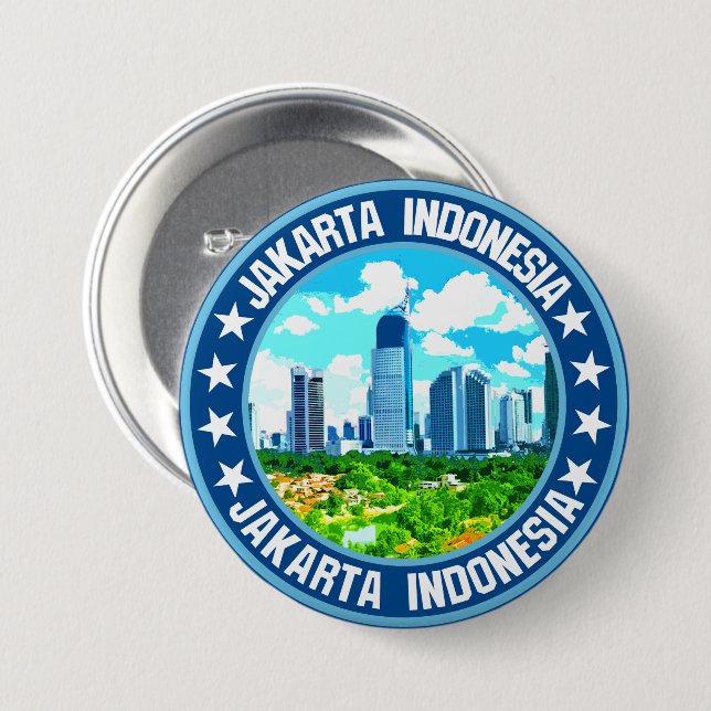 Badge Rond 7,6 Cm Jakarta (Devant & derrière)
