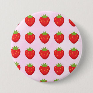 Badge Rond 7,6 Cm Jardin de fraises