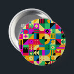 Badge Rond 7,6 Cm Jardin moderne Abstrait<br><div class="desc">Un jardin abstrait en été</div>