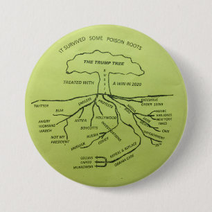 Badge Rond 7,6 Cm Jaune d'arbre d'atout