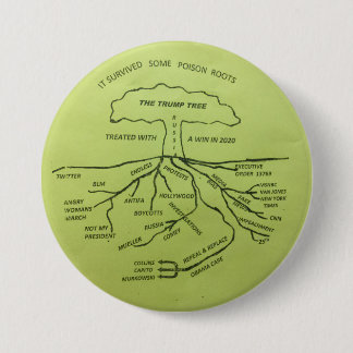 Badge Rond 7,6 Cm Jaune d'arbre d'atout