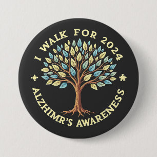 Badge Rond 7,6 Cm Je marche pour le Mois de la sensibilisation à la