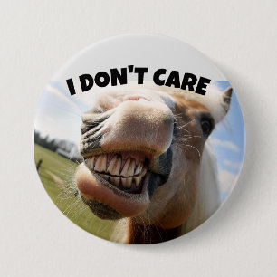 BADGE ROND 7,6 CM JE M'EN SOUVIENS DES BOUTONS CHEVAUX FUNNY