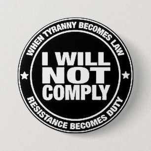 Badge Rond 7,6 Cm Je ne me soumettrai pas