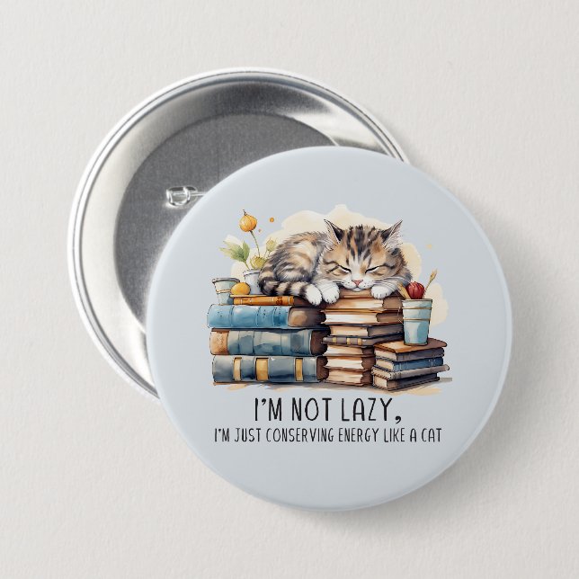 Badge Rond 7,6 Cm Je ne suis pas un chat mignon (Devant & derrière)