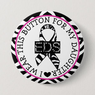 Badge Rond 7,6 Cm 'Je porte ce bouton EDS pour ma fille