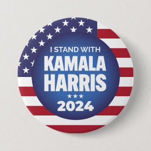 Badge Rond 7,6 Cm Je Suis Avec Kamala Harris 2024