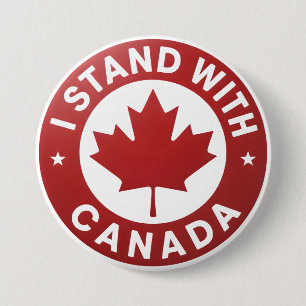 Badge Rond 7,6 Cm Je suis avec le Canada