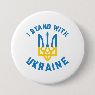 Badge Rond 7,6 Cm Je Suis Avec L'Ukraine
