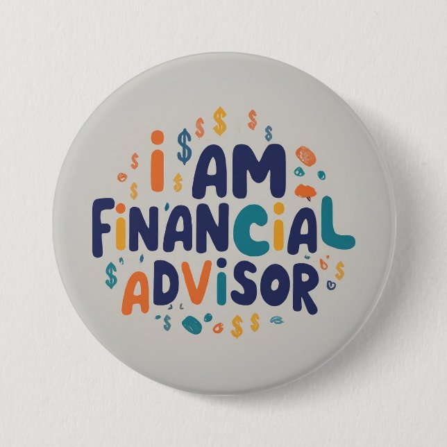 Badge Rond 7,6 Cm Je suis conseiller financier (Devant)