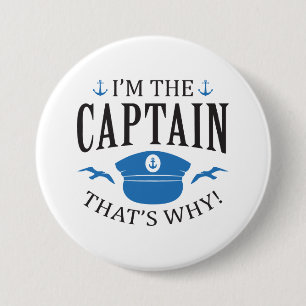 Badge Rond 7,6 Cm Je suis le capitaine