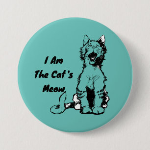 Badge Rond 7,6 Cm Je suis le chat Meow Funny Cat