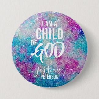 Badge Rond 7,6 Cm "JE SUIS UN ENFANT DE DIEU" Bouton Pin