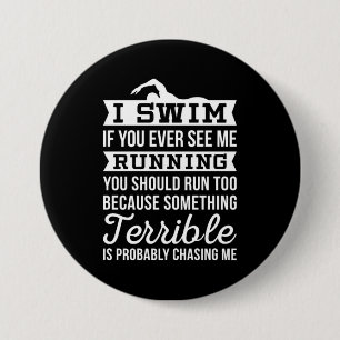 Badge Rond 7,6 Cm Je Suis Un Nageur
