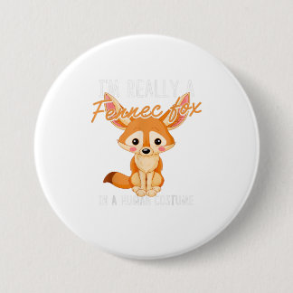 Badge Rond 7,6 Cm Je Suis Vraiment Un Renard Fennec Dans Une Hallowe