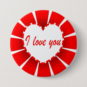 Badge Rond 7,6 Cm Je t'aime