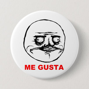Badge Rond 7,6 Cm Je visage Meme de rage de Gusta