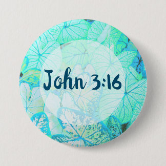 Badge Rond 7,6 Cm Jean 3:16 Bouton de la plume de la Bible