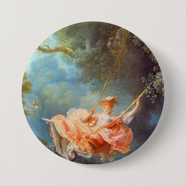 Badge Rond 7,6 Cm Jean Honore Fragonard The Swing (Devant)