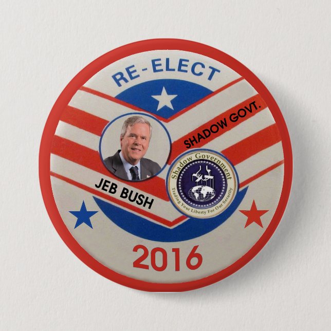 Badge Rond 7,6 Cm Jeb Bush 2016 (Devant)