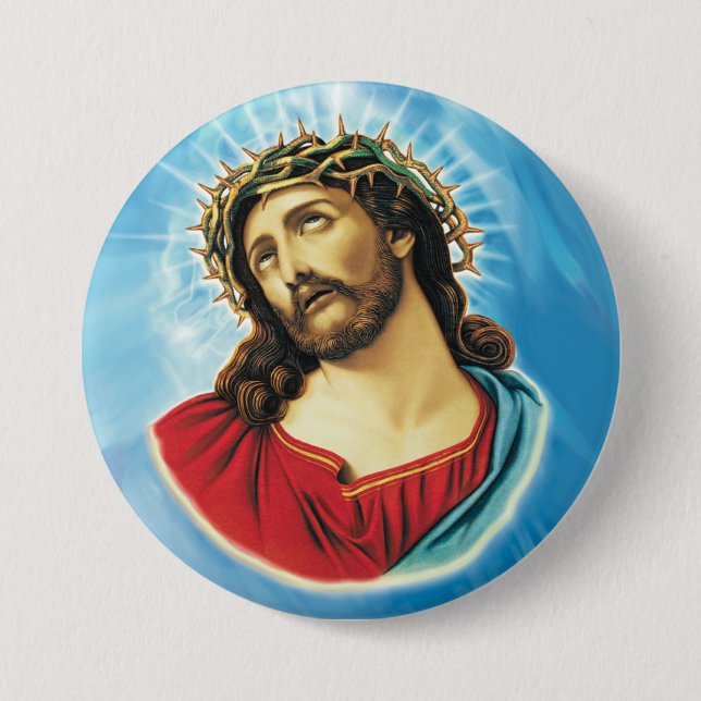 Badge Rond 7,6 Cm Jésus (Devant)