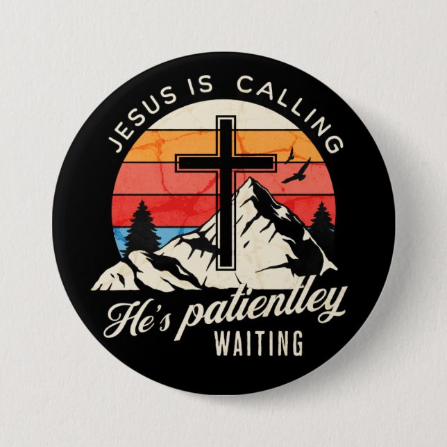 Badge Rond 7,6 Cm Jésus appelle (Devant)