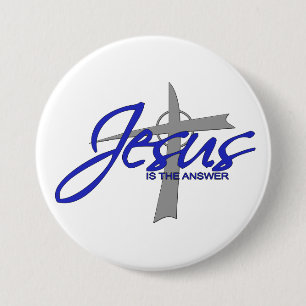 Badge Rond 7,6 Cm Jésus est la réponse