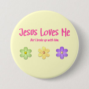 Badge Rond 7,6 Cm Jésus m'aime