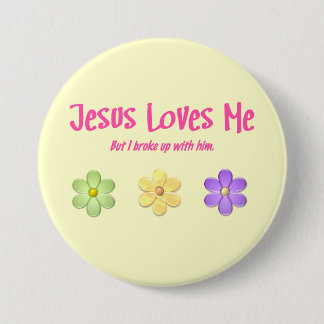 Badge Rond 7,6 Cm Jésus m'aime