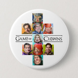 Badge Rond 7,6 Cm Jeu de clowns
