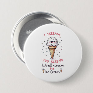 Badge Rond 7,6 Cm Jeu de crème glacée mignonne
