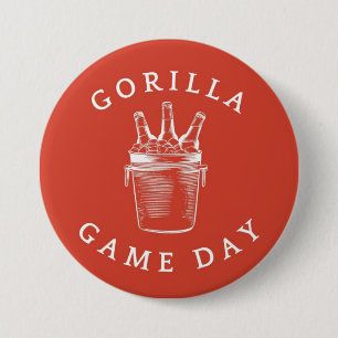 Badge Rond 7,6 Cm Jeu Gorilla Jour Bucket