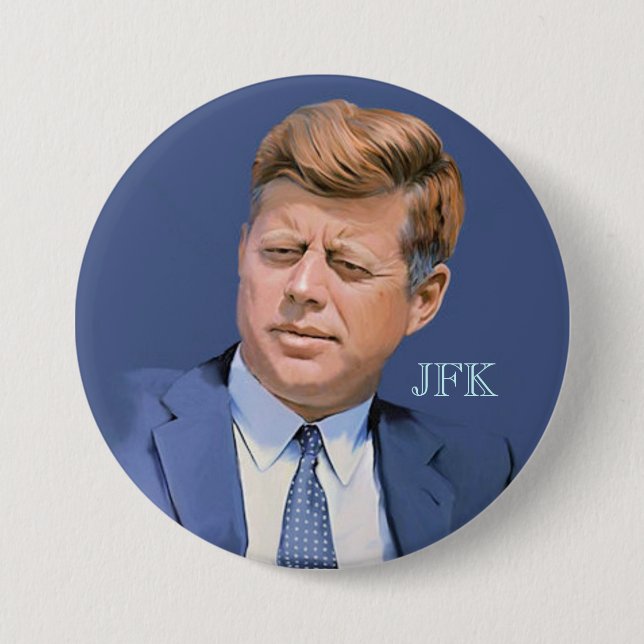 BADGE ROND 7,6 CM JFK (Devant)